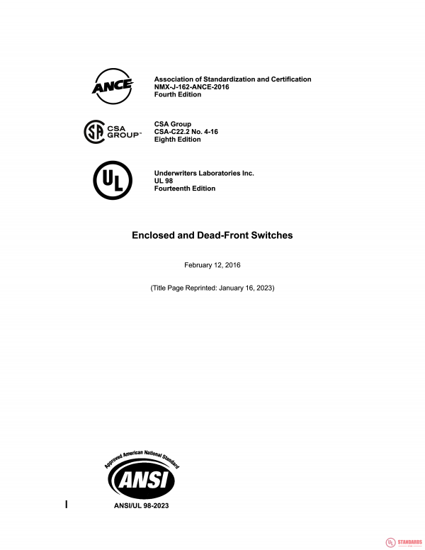 UL 98 PDF UL 98 PDF